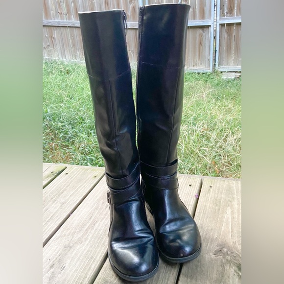 Arizona Delling Riding Boots -Elegant Black Knee-High Women's Boots - Picture 1 of 15